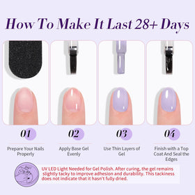 Born Pretty purple gel polish set packaging