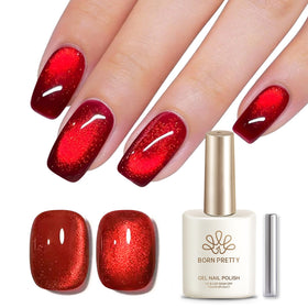 Born Pretty Red Cat Magnetic Eye Gel Nail Polish front view