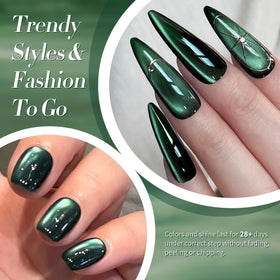 Born Pretty Retro Green Cat Magnetic Eye Gel Nail Polish in packaging