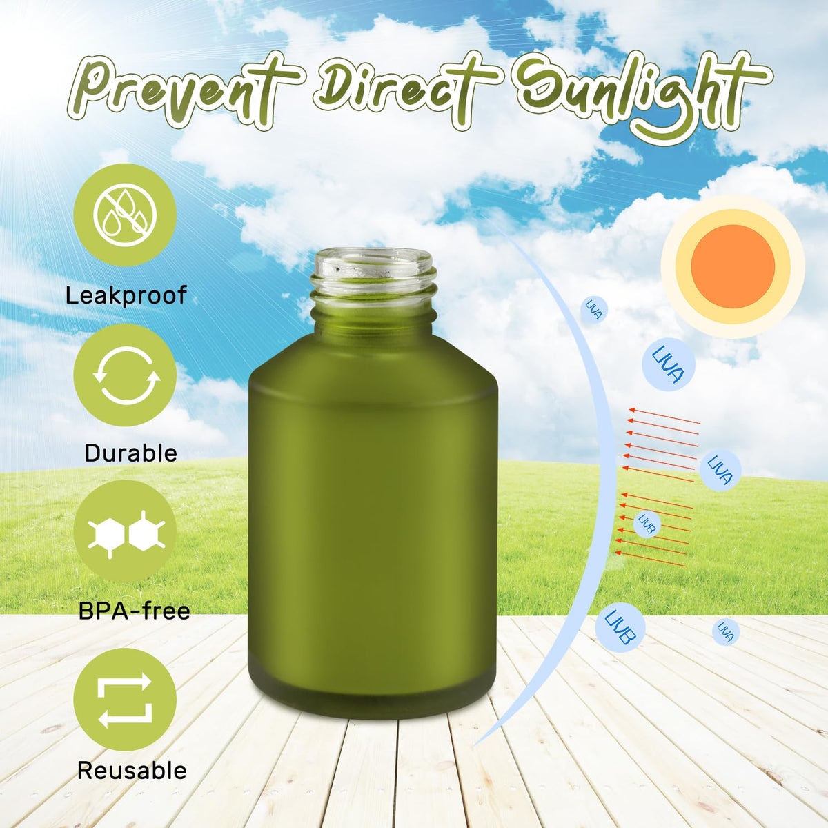BOSMIOW glass pump bottle with cream inside