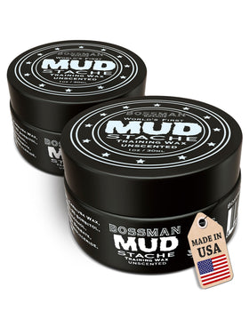Bossman MUDstache Mustache Wax 2 oz front view