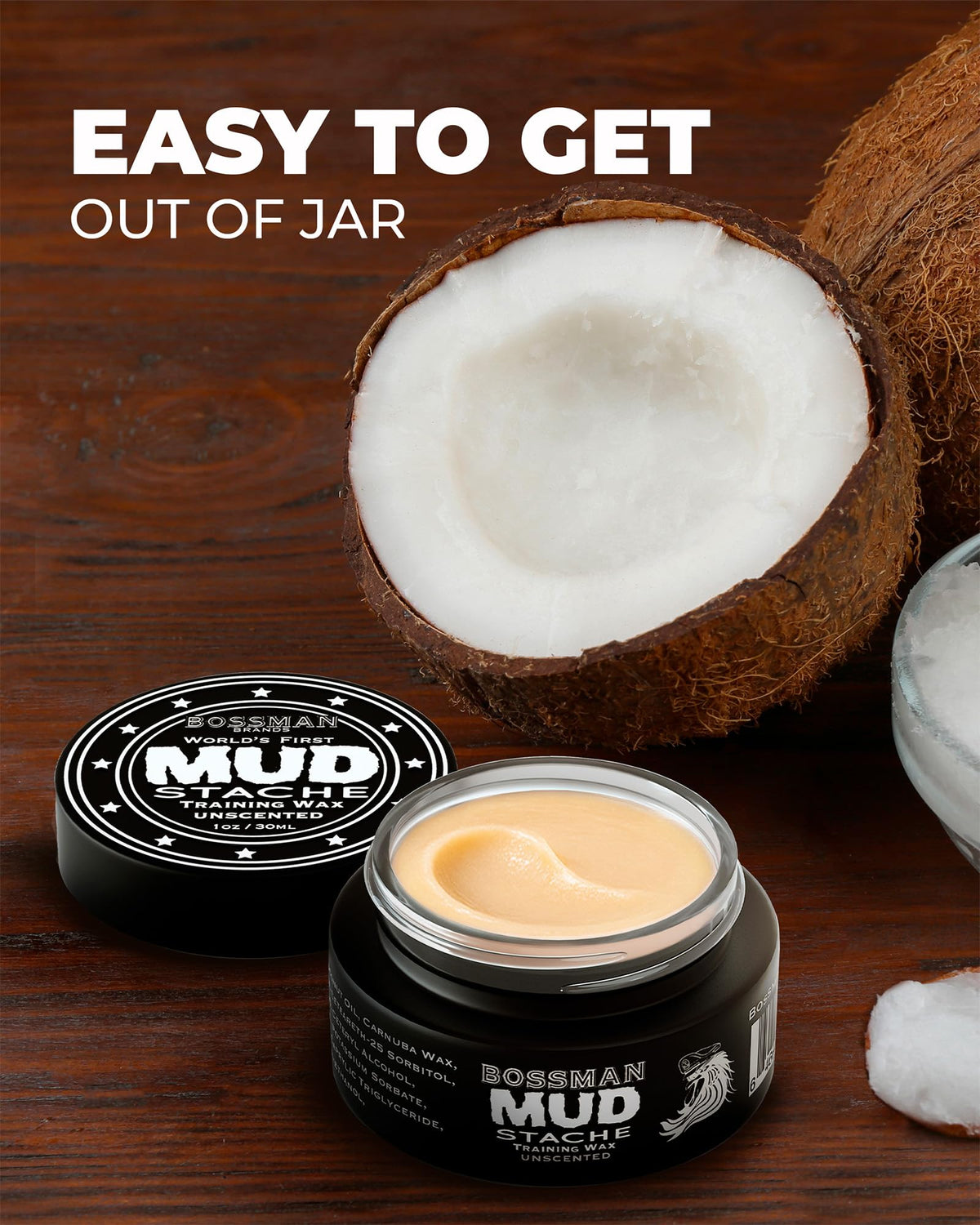 Bossman MUDstache Mustache Wax 2 pack side view