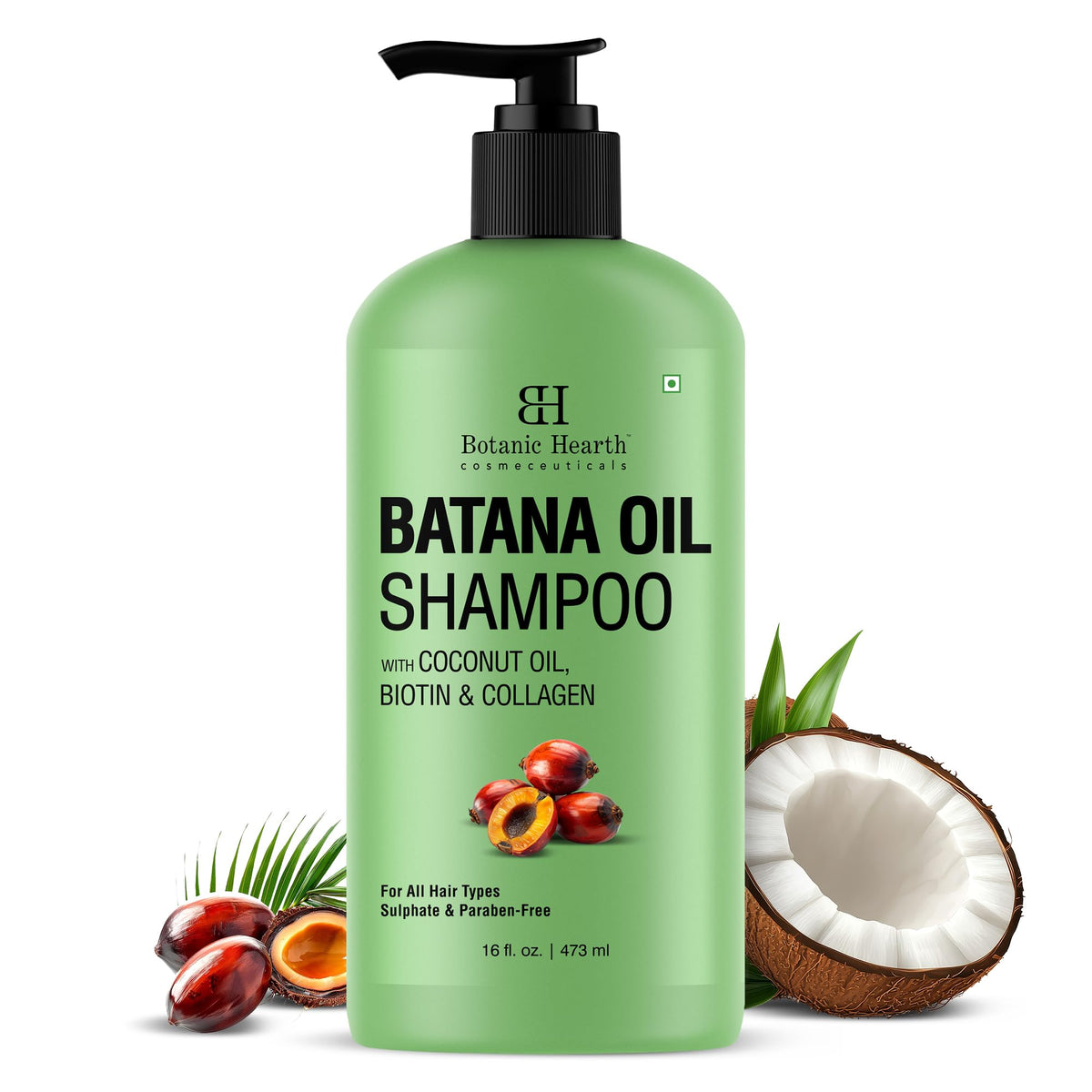 Botanic Hearth Batana Oil Shampoo packaging details