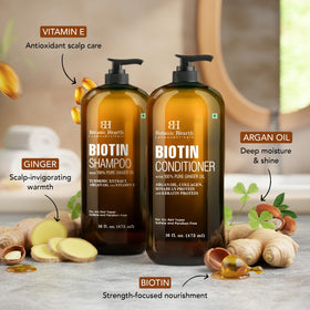 Botanic Hearth Biotin Conditioner bottle with nourishing ingredients
