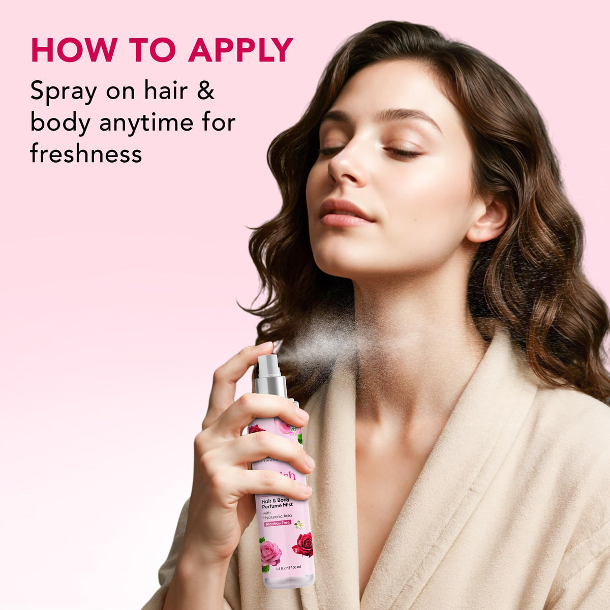 Botanic Hearth British Rose Hair Perfume & Body Mist in lifestyle setting