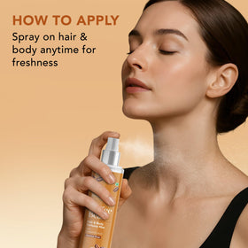Botanic Hearth Coffee Bean Hair Perfume & Body Mist in a lifestyle setting