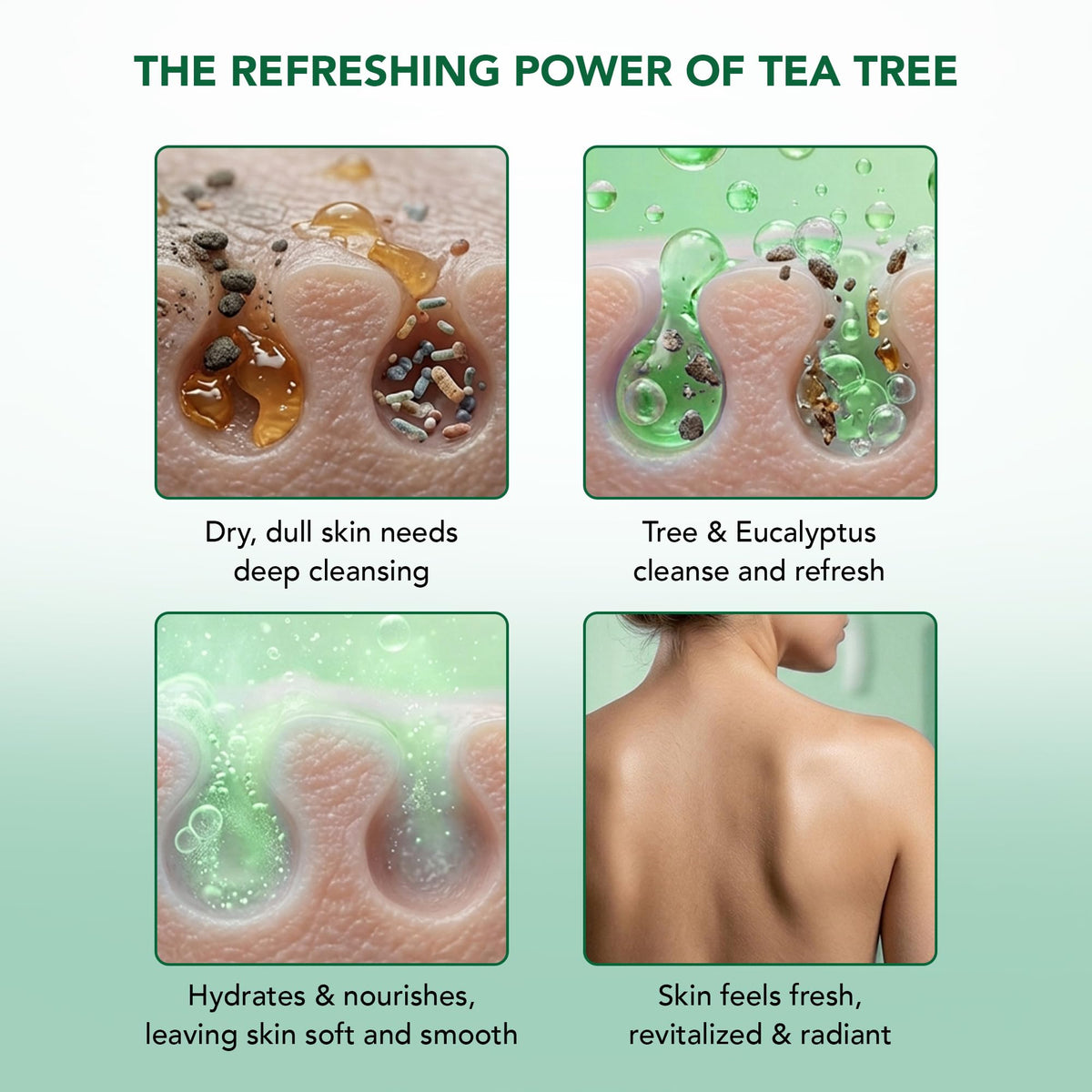 Botanic Hearth Eucalyptus & Tea Tree Body Wash in a bathroom setting