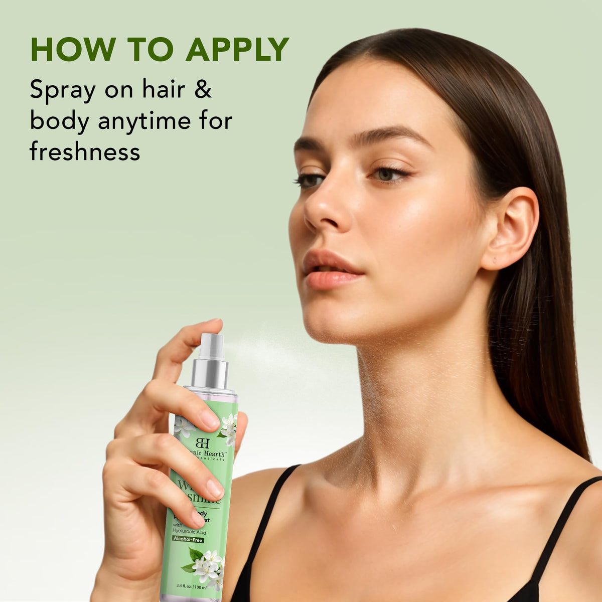 Botanic Hearth Jasmine Hair Perfume & Body Mist close-up of spray nozzle