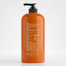 Botanic Hearth Mandarin Orange & Honey Body Wash on a bathroom shelf