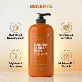 Botanic Hearth Mandarin Orange & Honey Body Wash packaging