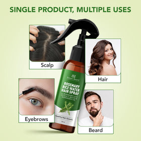 Botanic Hearth Rosemary Hair Growth Spray on a bathroom shelf