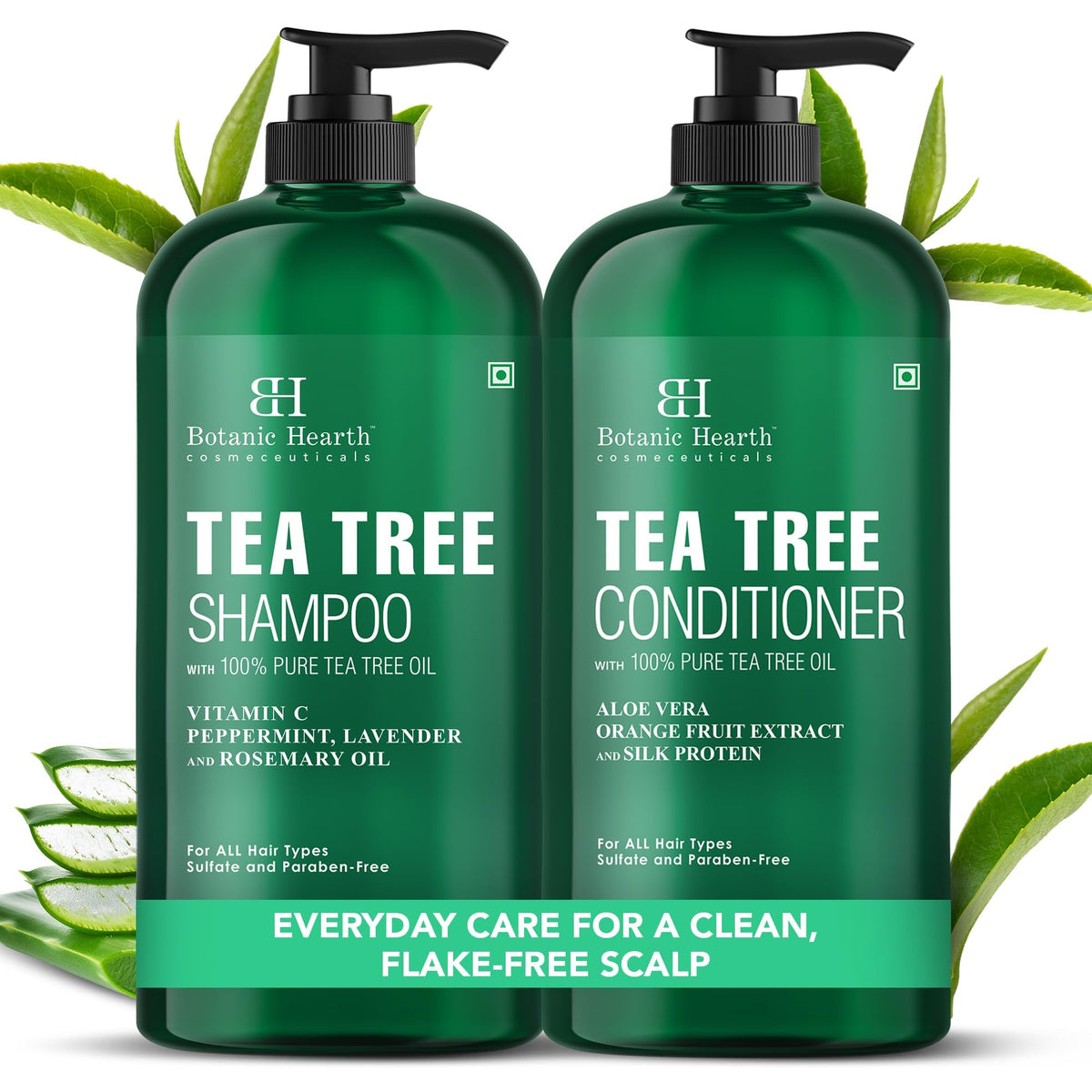 Botanic Hearth Tea Tree Shampoo 16 Fl oz front view