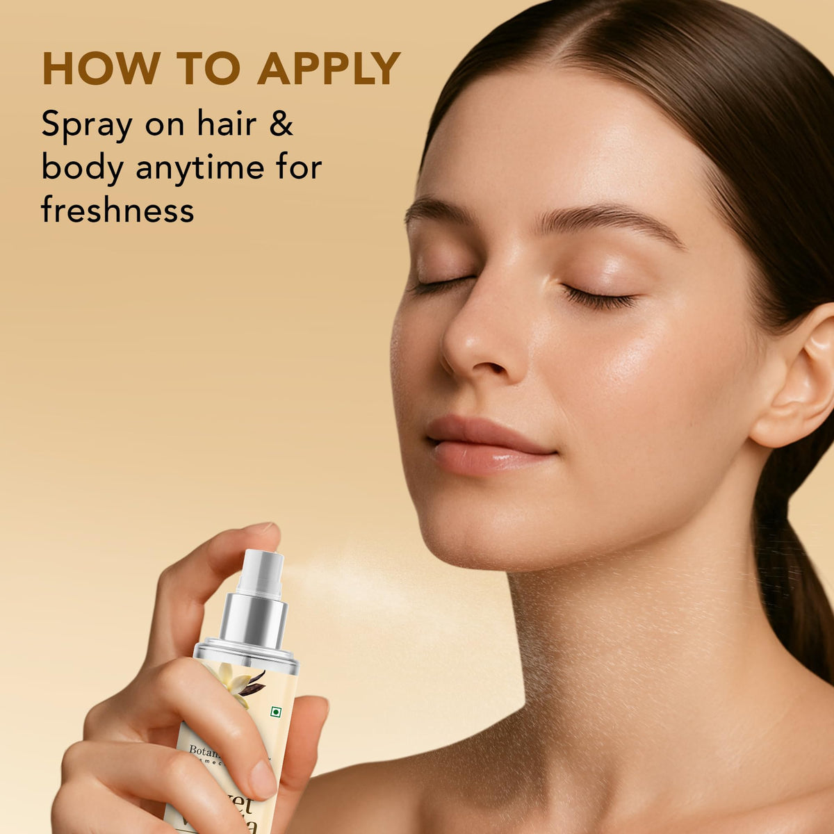 Botanic Hearth Vanilla Hair Perfume & Body Mist close-up