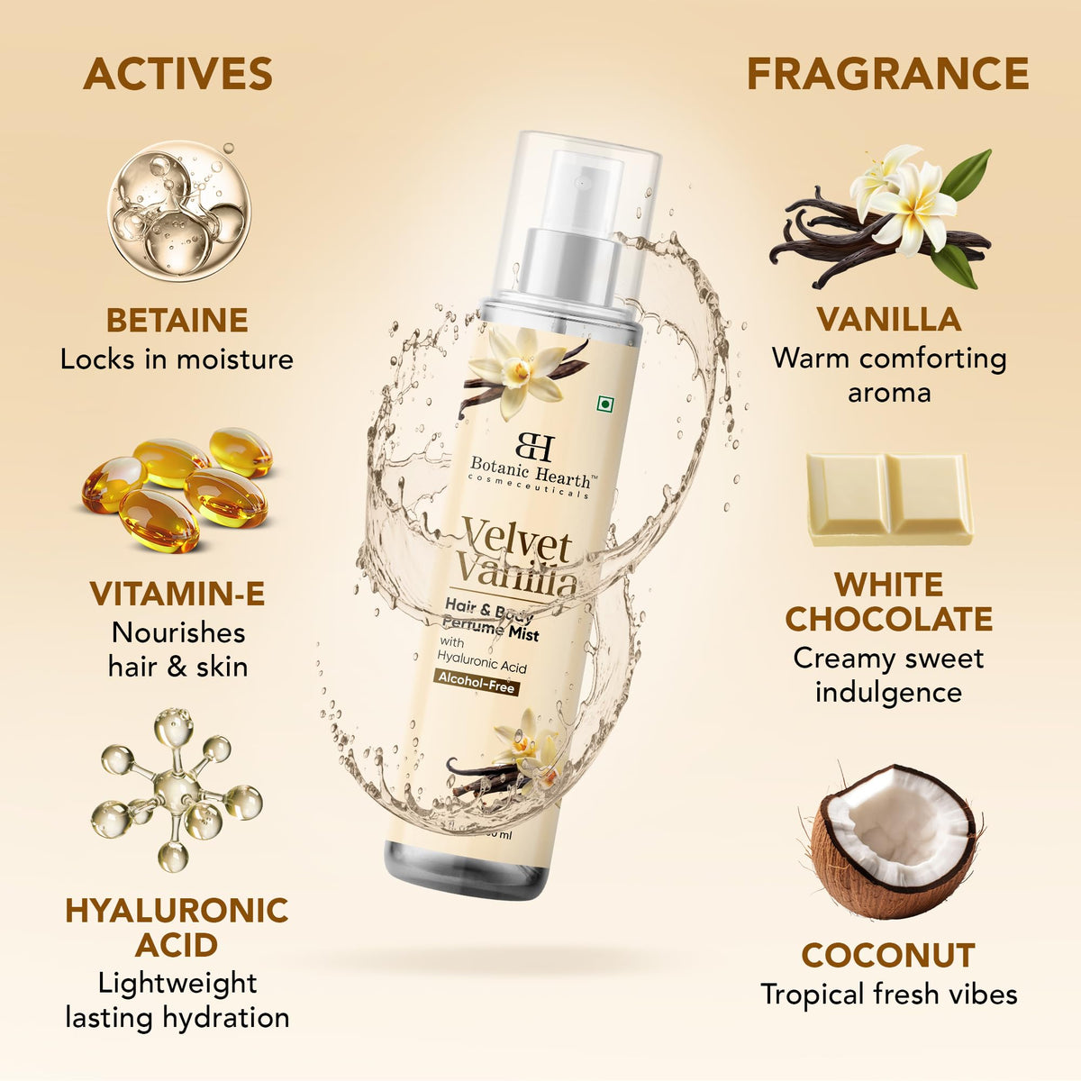 Botanic Hearth Vanilla Hair Perfume & Body Mist lifestyle use