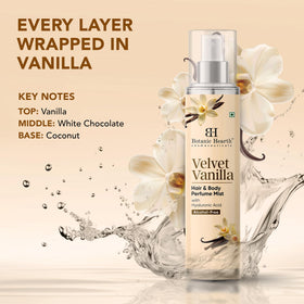 Botanic Hearth Vanilla Hair Perfume & Body Mist packaging