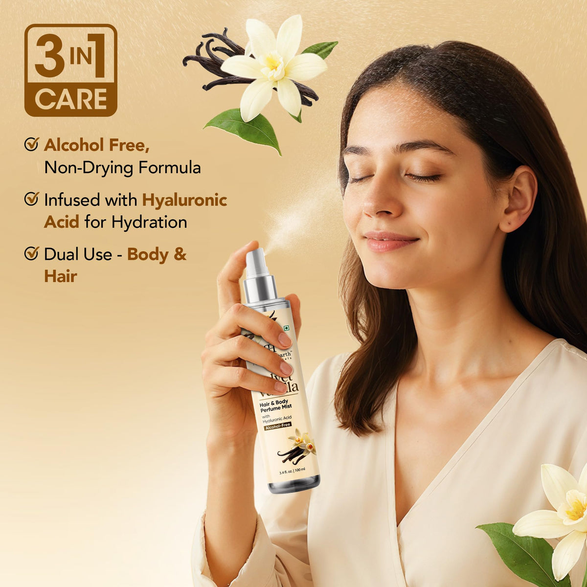 Botanic Hearth Vanilla Hair Perfume & Body Mist spray nozzle