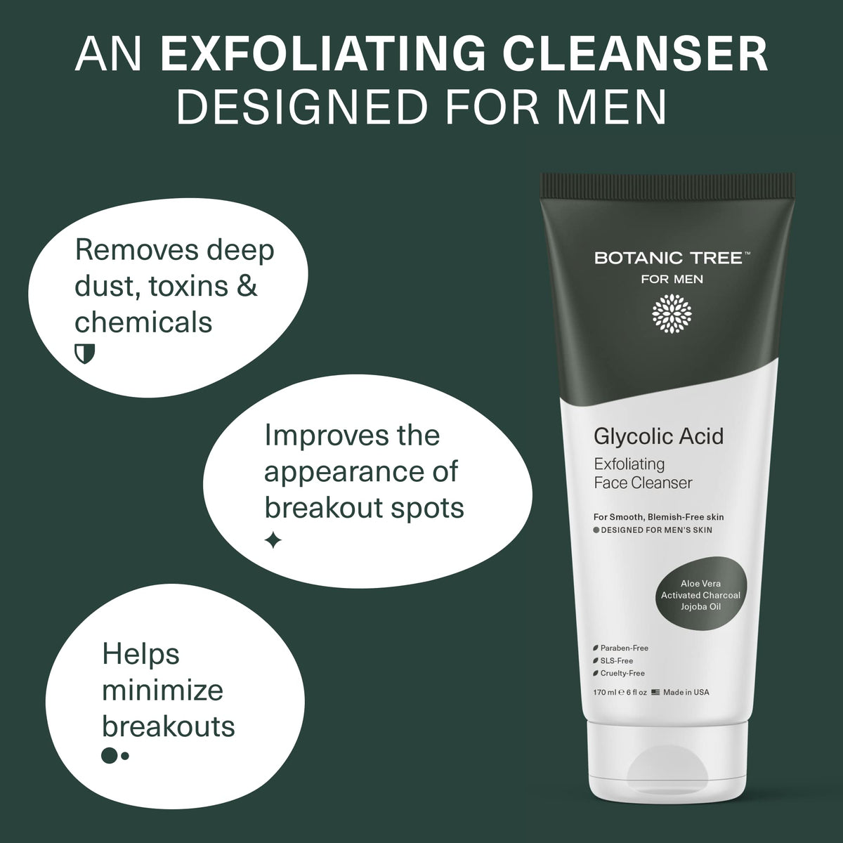 Botanic Tree Glycolic Acid Face Wash packaging