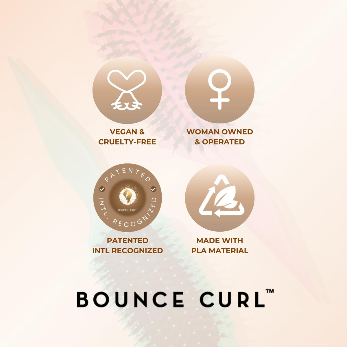 Bounce Curl Define EdgeLift Brush teal on a vanity