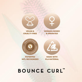 Bounce Curl Define EdgeLift Brush teal on a vanity