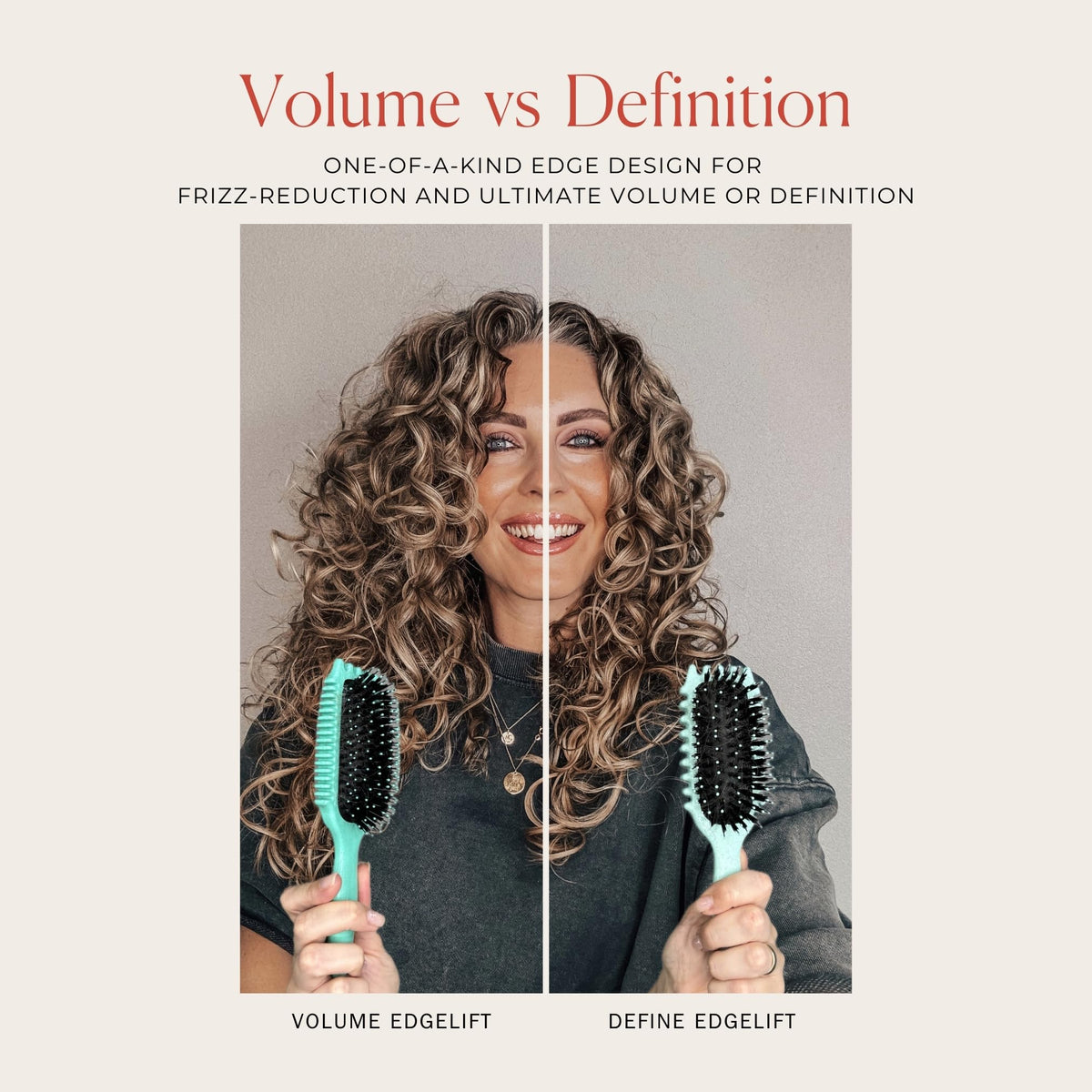 Bounce Curl Define EdgeLift Brush with vegan boar bristles