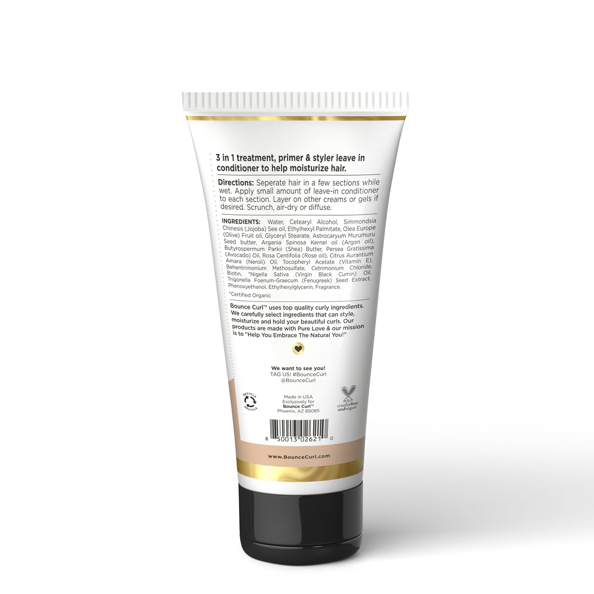 Bounce Curl Moisture Balance Leave-In Conditioner packaging details