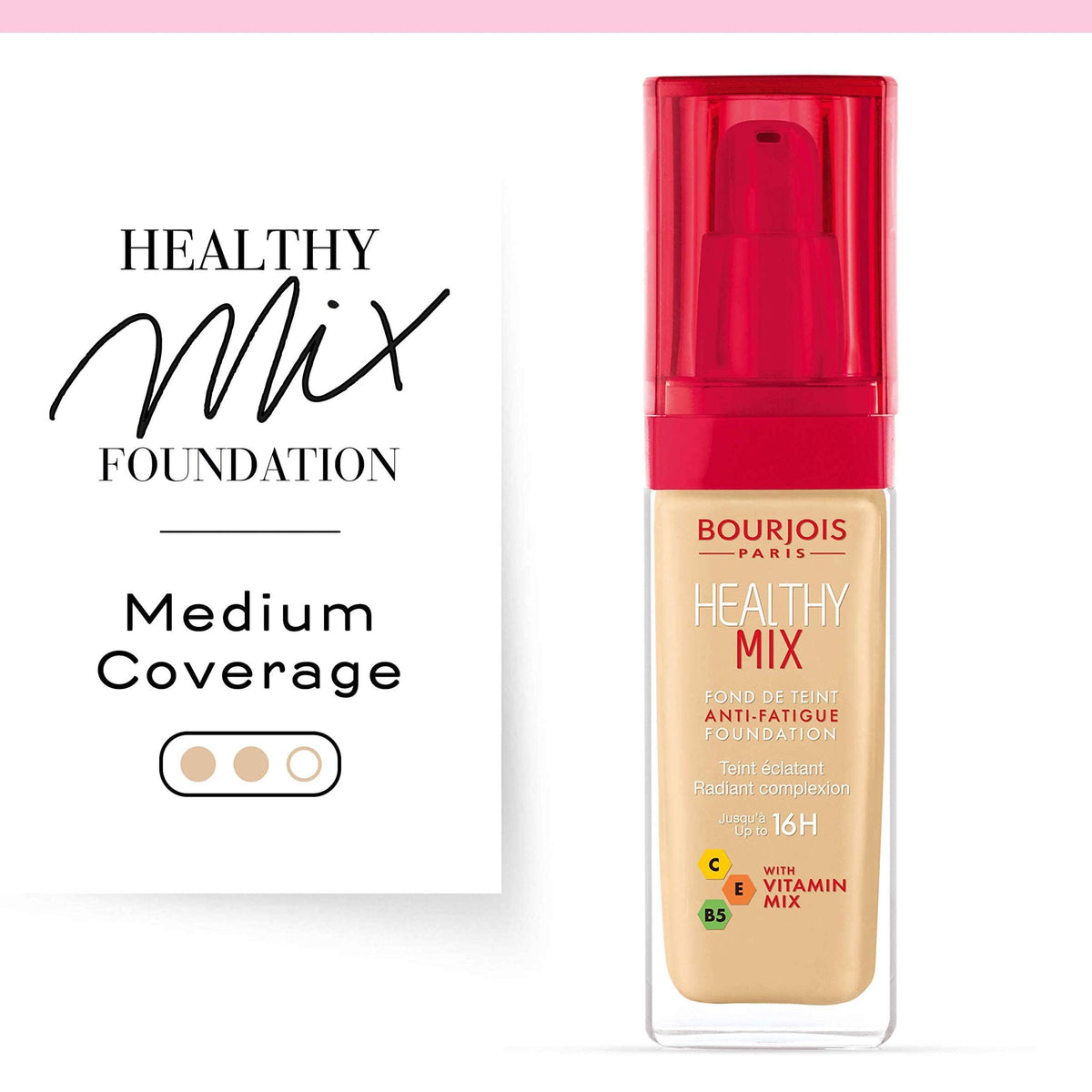 Bourjois Healthy Mix Anti-Fatigue Foundation 51 Light Vanilla side view