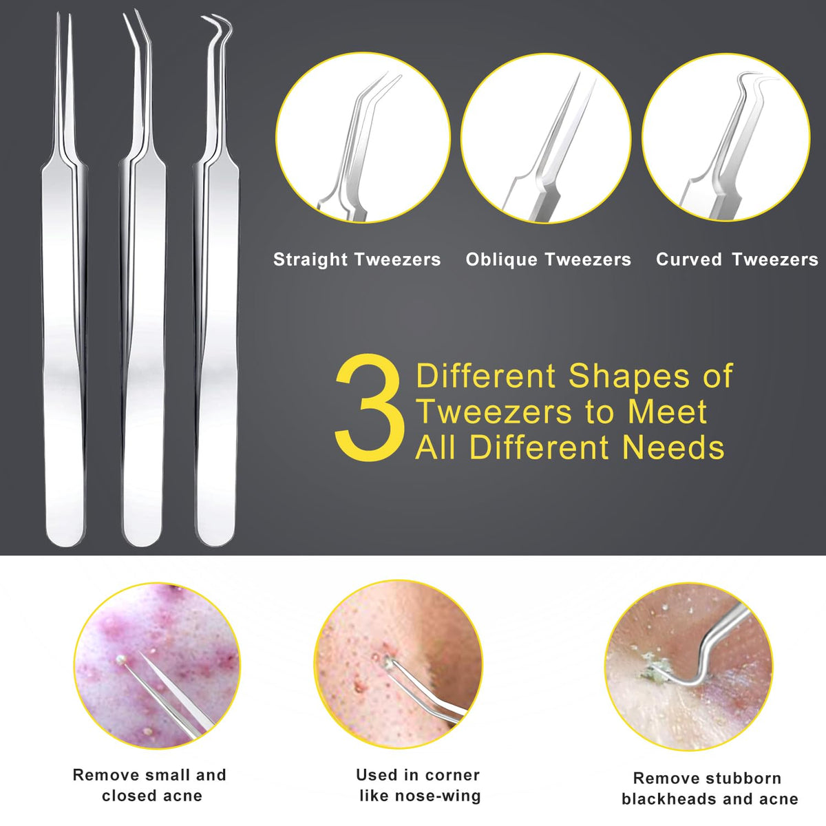 Boxoyx blackhead remover tools in a metal case