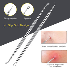 Boxoyx Pimple Popper Tool Kit with ergonomic handles