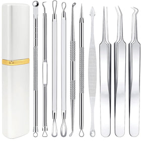 Boxoyx Pimple Popper Tool Kit with metal case front view