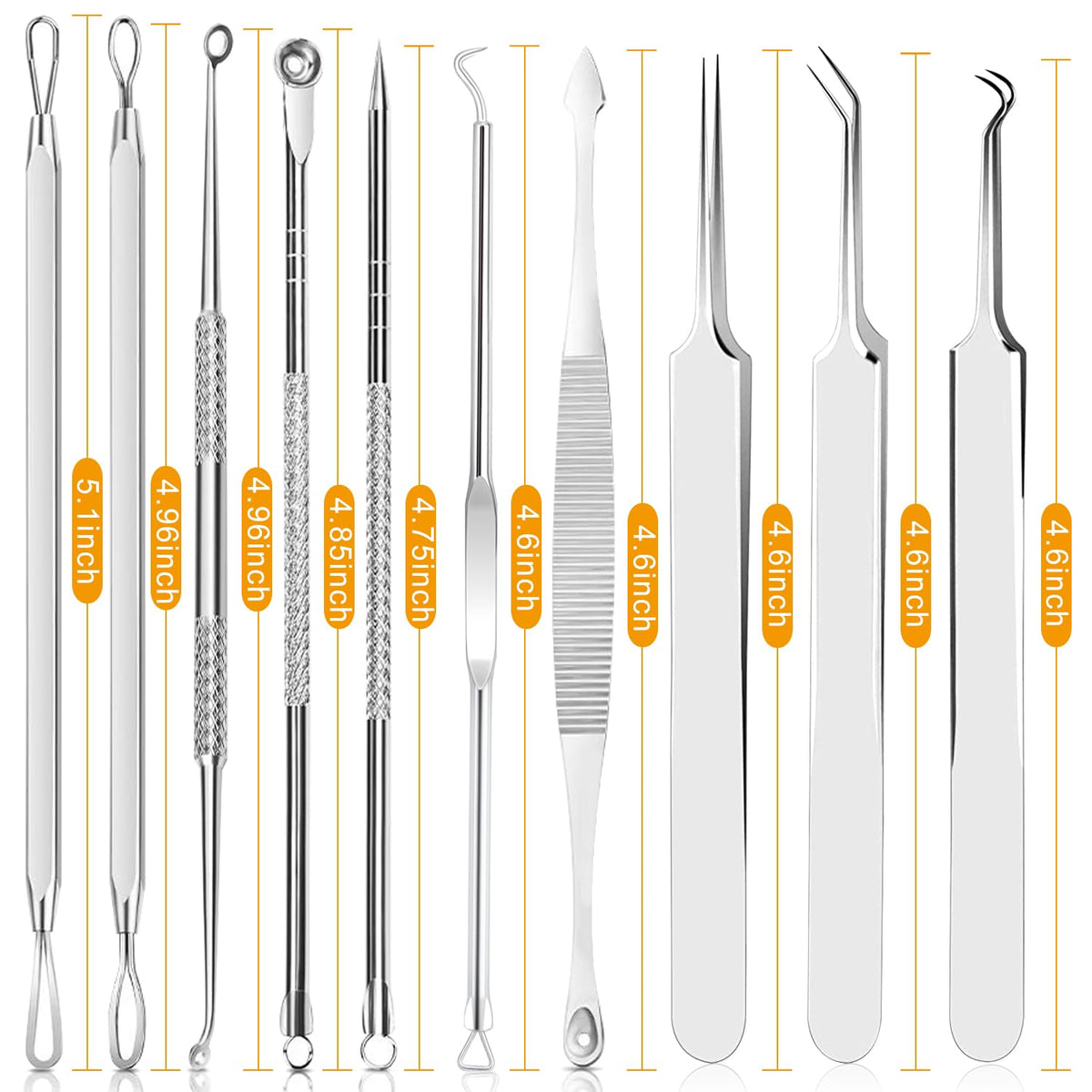Boxoyx Pimple Popper Tool Kit with tools laid out for use