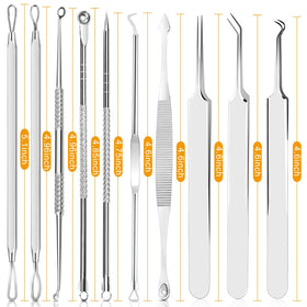 Boxoyx Pimple Popper Tool Kit with tools laid out for use