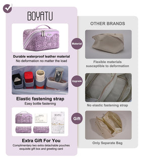 BOYATU Travel Makeup Bag in use outdoors