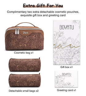 BOYATU travel makeup bag on a dresser