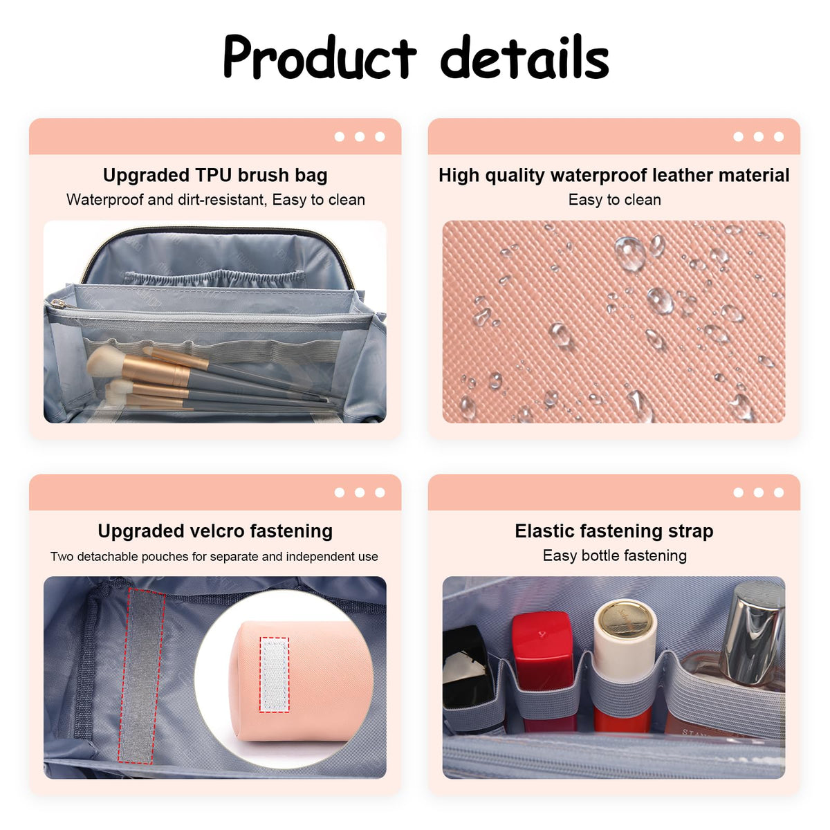 BOYATU Travel Makeup Bag set beautifully packaged in a gift box