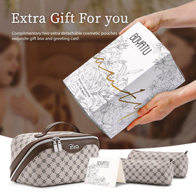 BOYATU Travel Makeup Bag Set close-up of zipper detail