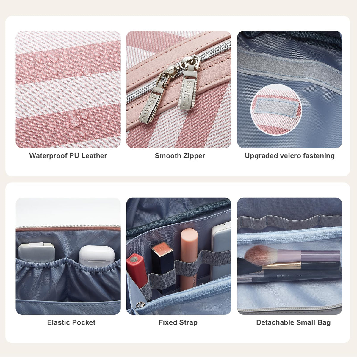 BOYATU Travel Makeup Bag Set elegant gift box packaging