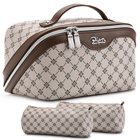 BOYATU Travel Makeup Bag Set front view showing three bags