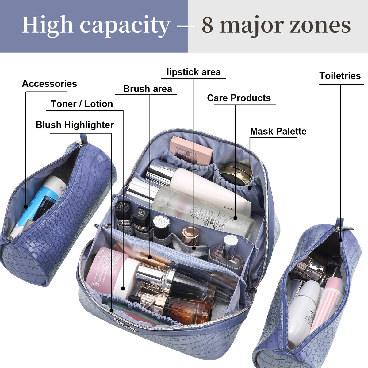 BOYATU Travel Makeup Bag Set ideal for travel and organisation
