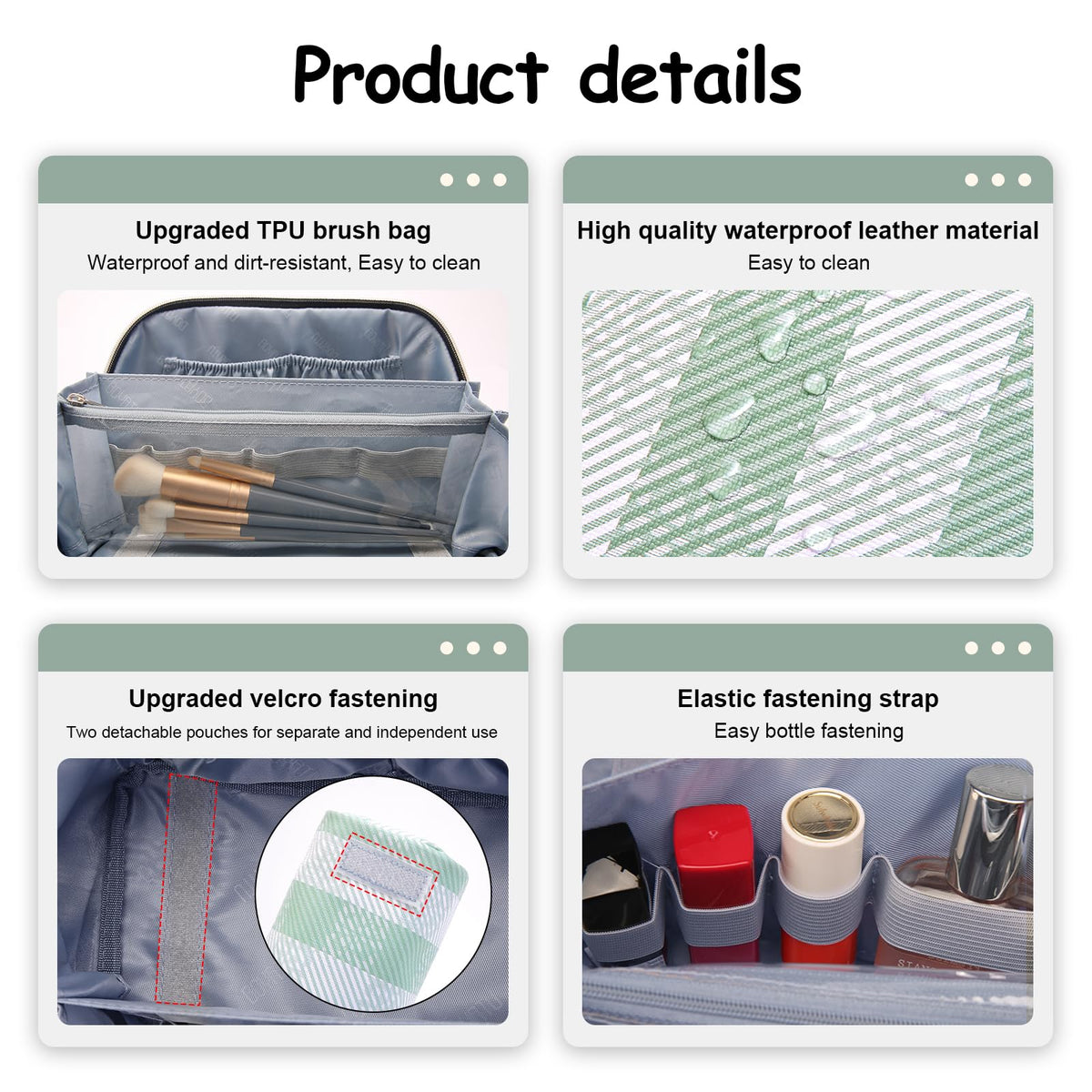 BOYATU Travel Makeup Bag Set in gift box packaging