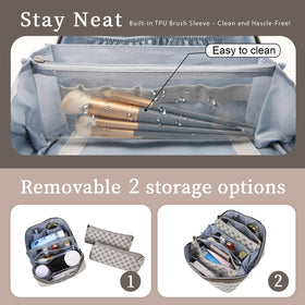 BOYATU Travel Makeup Bag Set lifestyle scene on vanity