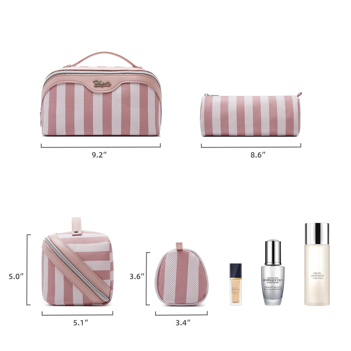 BOYATU Travel Makeup Bag Set made from durable vegan leather