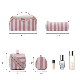 BOYATU Travel Makeup Bag Set made from durable vegan leather
