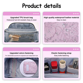 BOYATU Travel Makeup Bag set of 3 with handles