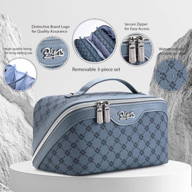 BOYATU Travel Makeup Bag Set open showing compartments