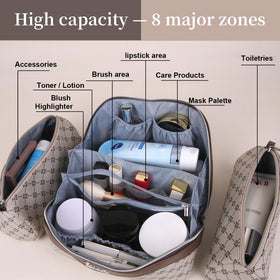 BOYATU Travel Makeup Bag Set packaging and contents