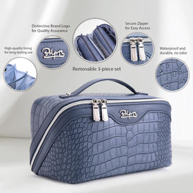 BOYATU Travel Makeup Bag Set with compartments and zipper bags