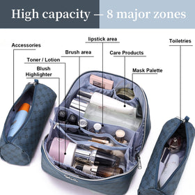 BOYATU Travel Makeup Bag Set with detachable pouches