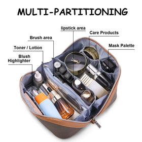 BOYATU travel makeup bag with handle, lifestyle scene