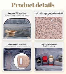 BOYATU Travel Makeup Bags Set displayed outdoors