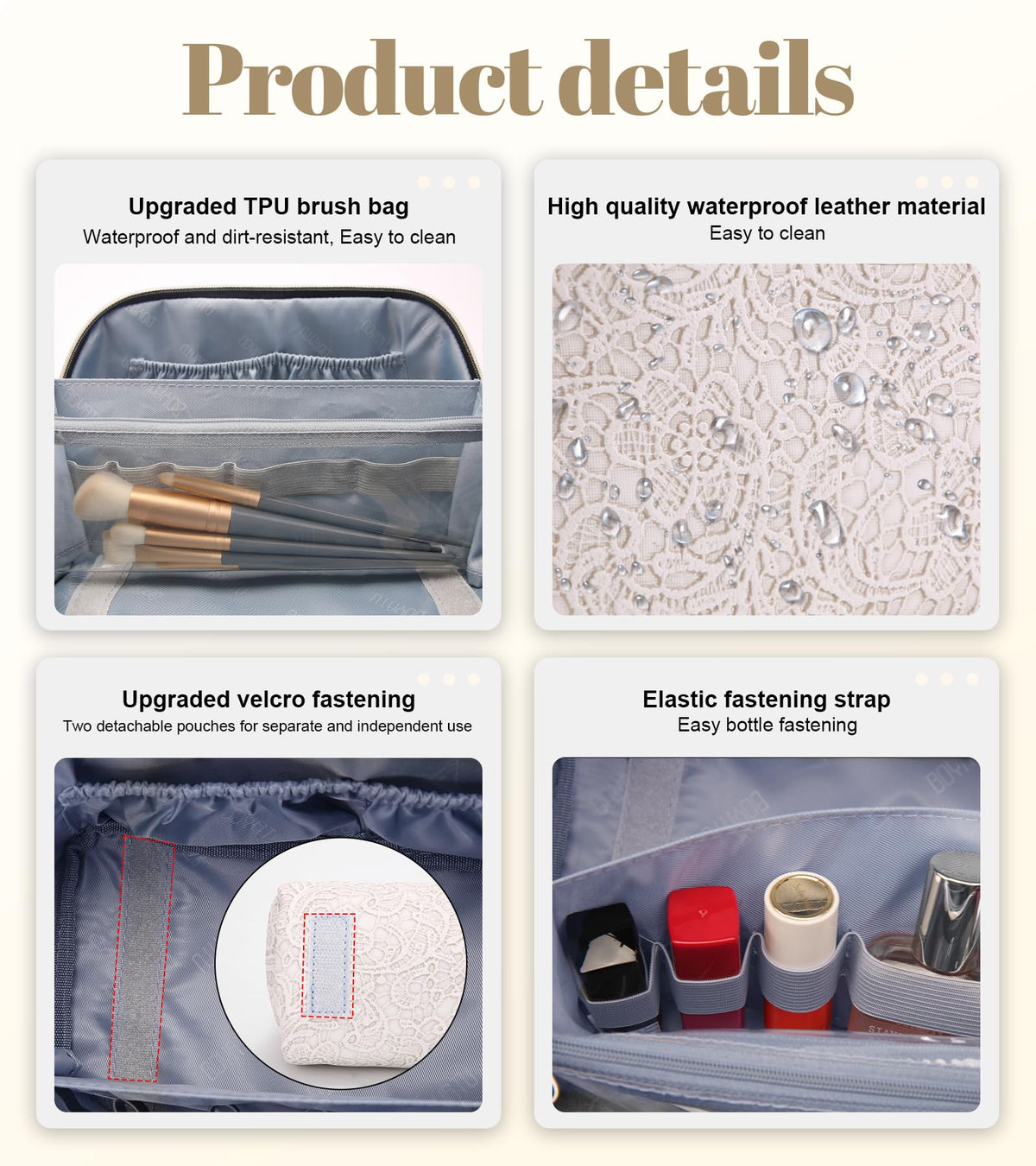 BOYATU waterproof makeup organiser bag in use outdoors